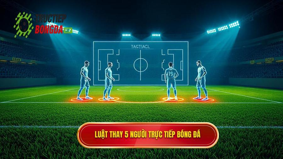 Luật thay 5 người TRỰC TIẾP BÓNG ĐÁ